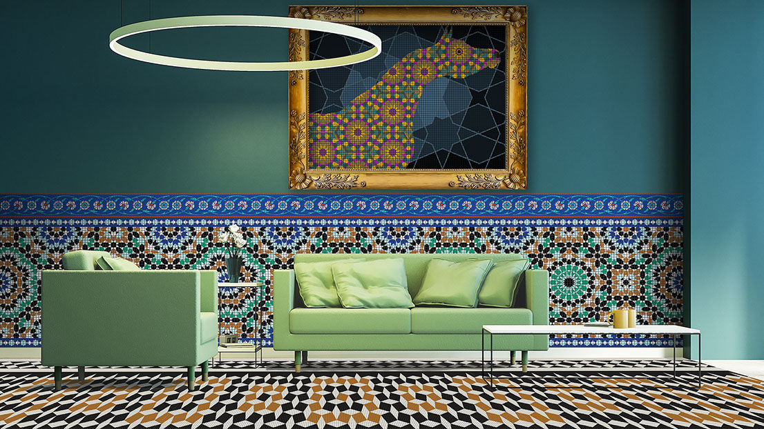 hotel bar mosaic murals tiles and design