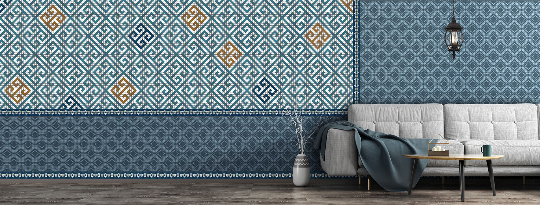 living room mosaic design